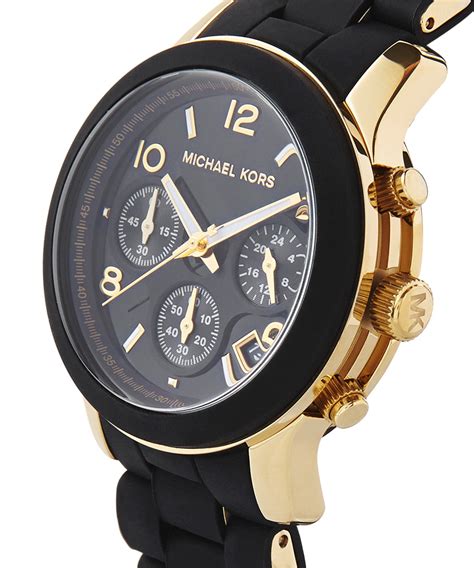 michael kors black and gold watches